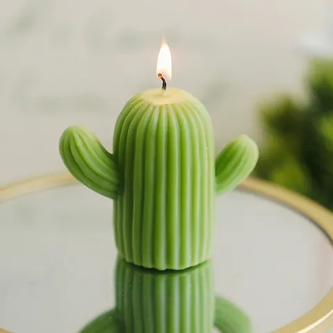 Cactus Scented Candle Soy Wax Blend Aromatherapy Simulation Plant Shape Handmade Home Decor Wedding Party Favor Gift Box