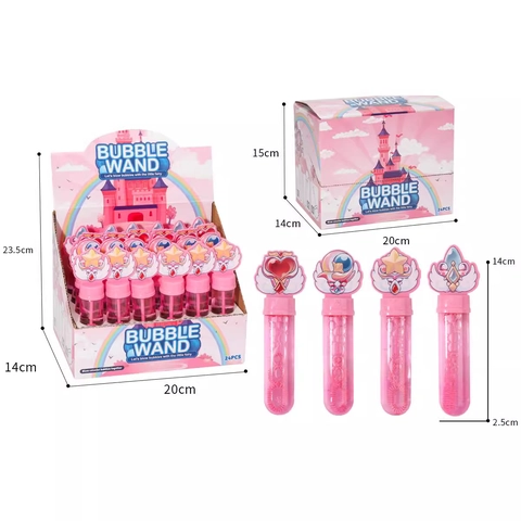 Cartoon Bubble Wand Toys For Kids Outdoor Party Favors Leakproof ABS Plastic Mini Portable Blowing Bubbles Hand Gifts