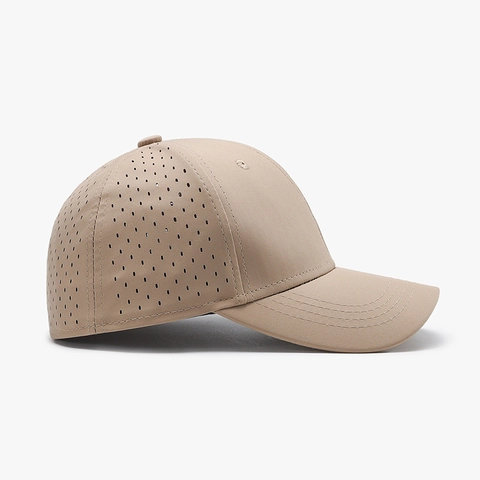 Unisex Baseball Cap Laser Perforated Breathable Quick Dry Sport Hat Solid Color Adjustable Curved Brim Outdoor Lightweight