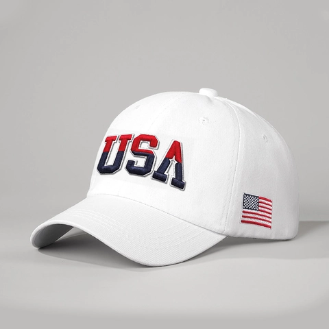 Gorra De Béisbol USA Bordado 3D Parche Bandera Americana Ajustable Algodón Sarga Retro Sombrero De Sol Deporte