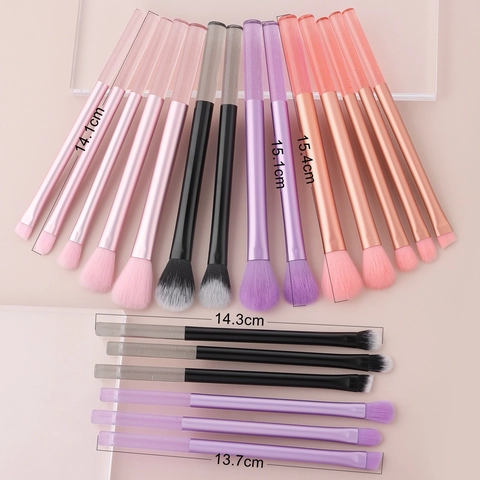 Mini Pinceaux De Maquillage Cristal Transparent Paillettes Fibre Synthétique Portable Beauté Poudre Fond De Teint