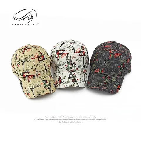 Gorra De Béisbol Con Estampado De La Torre Eiffel De París Poliéster Ajustable Protección Solar Sombrero Retro Hombre Mujer