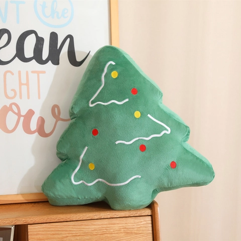 Weihnachtsbaum Form Plüsch Wurfkissen Weiches Kurzplüsch Kissen Feiertagsdekoration Für Sofa Heimdeko Stofftier Geschenk