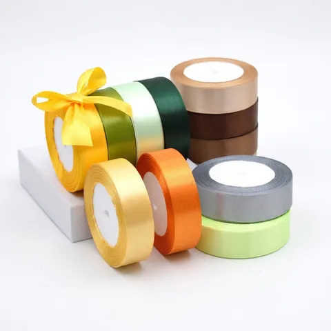 Satin Ribbon Polyester High Gloss DIY Craft Gift Wrapping Wedding Christmas Party Decoration Multi Color