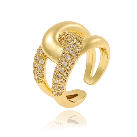 Mode Minimalistisch Gold Plattiert Kupfer Zirkonia Offen Verstellbar Ringe Für Damen Hamsa Herz Lächeln Gesicht Stern Band Ring Schmuck