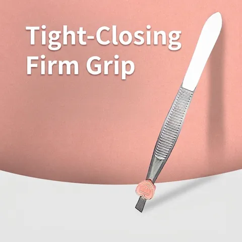 Professional Stainless Steel Eyelash Tweezers High Precision Slant Tip Grafting Extension Eyebrow Plucking Makeup Tool