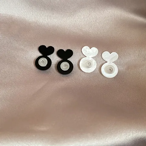 Heart Shaped Earring Backs Acrylic And Rubber Support Lifters Anti Droop Earring Accessories For Women