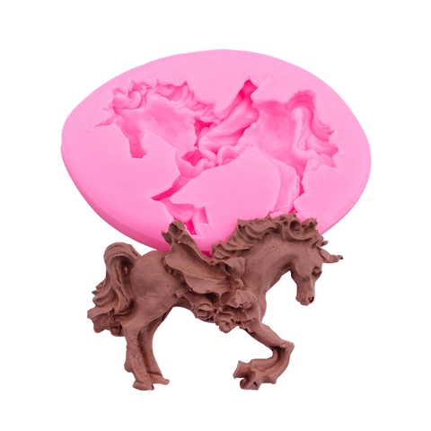 Klassisch Pferd Einhorn Silikonform Für Fondant Schokolade Backen DIY Kuchen Deko Werkzeuge Hitzebeständig Küchenbedarf