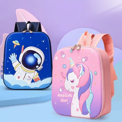 Kids 3D Cartoon Backpack Waterproof Lightweight EVA PVC School Bag For Boys Girls Kindergarten Cute Animal Patterns