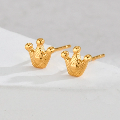 Stud Earrings Stainless Steel Geometric Crown Heart Hamsa Hand Footprint Sun Leaf Fashion Jewelry Accessories For Women