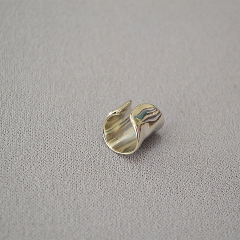 Messing Ohrmanschette 18K Vergoldet Irreguläre Welle Minimalistisch Ohne Ohrenloch Schmuck Für Damen Herren