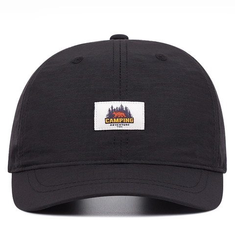 Quick Dry Short Brim Baseball Cap Outdoor Camping Adventure Bear Print Sun Hat For Women Men Adjustable Casual Sport Hat