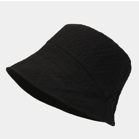 Damen Fischerhut Bubble Textur Polyester Faltbar Sonnenschutz Atmungsaktiv Japanischer Stil Einfarbig