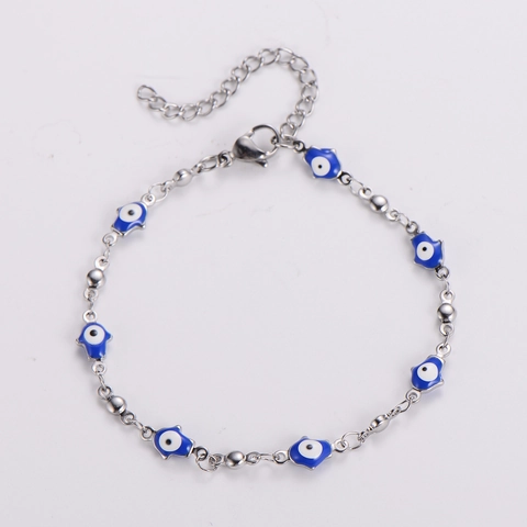 Edelstahl Buntes Emaille Böses Auge Hand Der Fatima Armband Für Damen Herren Verstellbarer Boho Ethno Stil Schmuck Mode Accessoire