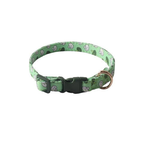Pet Collar And Detachable Bandana Scarf Adjustable Webbing With Cartoon Print For Small Dogs Cats Quick Release Buckle