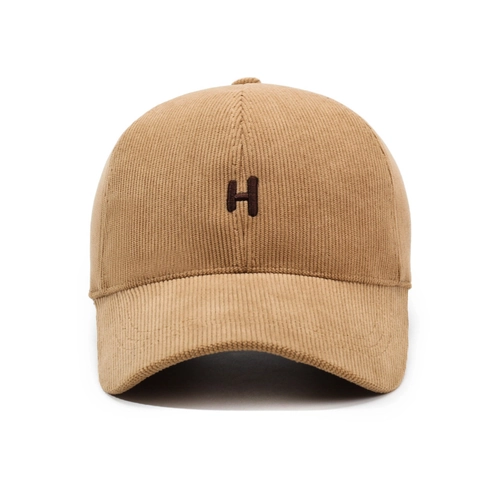 Cappello Da Baseball In Velluto A Coste Con Ricamo Di Lettere Fibbia In Metallo Vintage Inverno Autunno Unisex