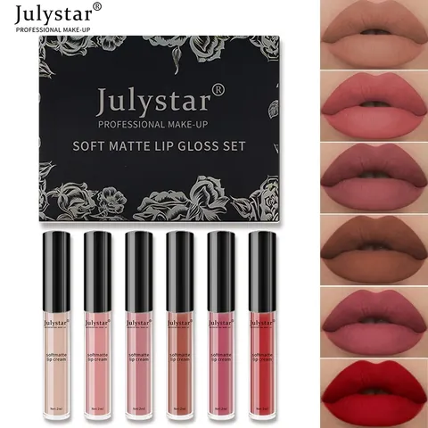 Brillo De Labios Mate Terciopelo Impermeable De Larga Duración No Se Pega Maquillaje Profesional Para Mujeres