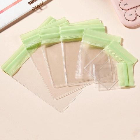 Jewelry Storage Sealing Bags PVC Transparent Anti-Oxidation Waterproof Zip Lock Thickened Colorful Strip For Earrings