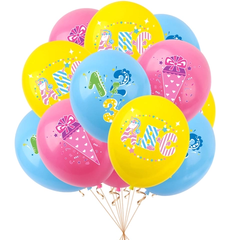 Palloncini Lattice Decorazione Festa Rientro A Scuola Cerimonia Iscrizione Motivo Alfabeto E Numeri Cartone Animato