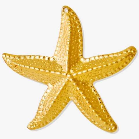Colgante De Estrella De Mar Océano Charm 304 Acero Inoxidable Texturizado DIY Joyería Accesorio Para Fabricación De Collares