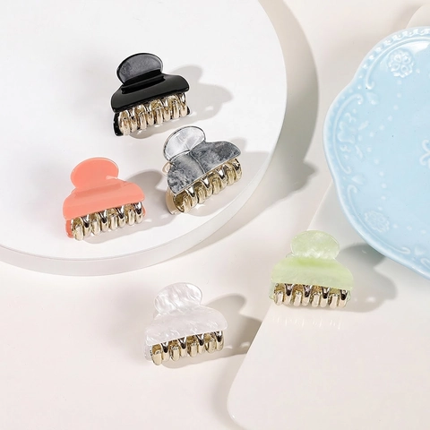 Mini Haarkralle Retro Acryl Kleine Rutschfeste Haarnadel Einfache Elegante Styling-Accessoire Für Damen Mädchen