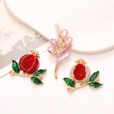Accessori Per Gioielli DIY Fiore Di Melograno Tulipano In Lega Di Zinco Strass Smalto Ciondoli Per Decorazione Scarpe