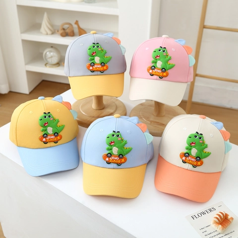 Cappello Da Baseball Per Bambini Dinosauro 3D Skateboard Cotone Blocchi Di Colore Cappello Da Sole Per Bambini Ragazzi Ragazze