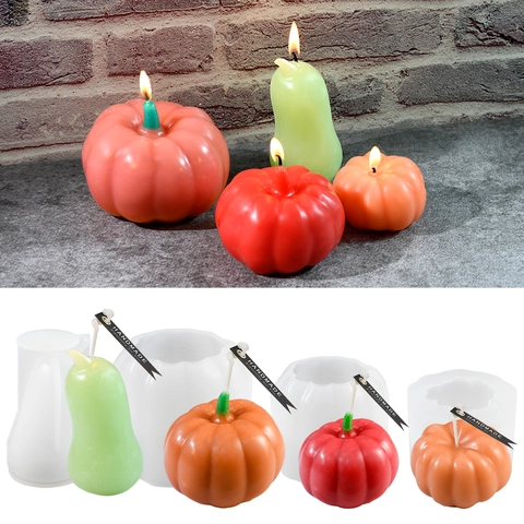 Stampo In Silicone A Zucca Per Creazione Candele DIY Halloween Strumento Artigianale Flessibile