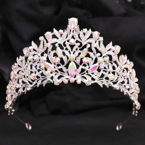 Barock Braut Krone Tiara Für Damen Legierung Strass Kristall Eingelegt Hochzeit Haarschmuck Festzug Party Kopfschmuck