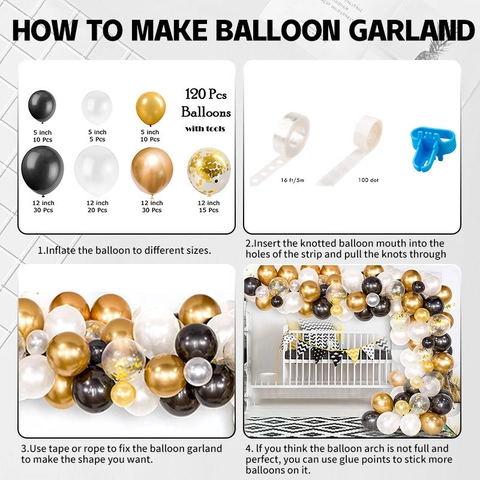 Latex Balloon Arch Garland Kit Party Decorations For Birthday Wedding Baby Shower DIY Celebration Supplies Multicolor