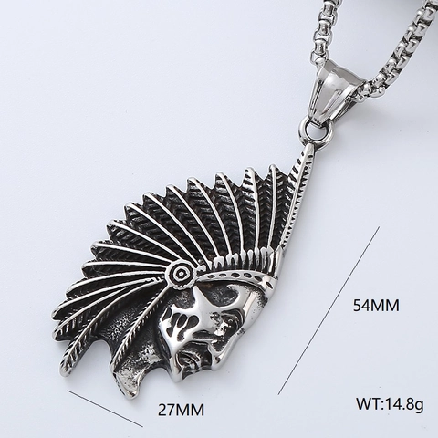 Vintage Men Pendant Necklace 304 Stainless Steel Punk Hip Hop Gothic Viking Religious Animal Styles For Men Unisex