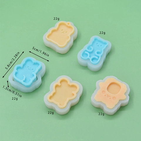 Stampo In Silicone Forma Orso Cartone Animato Per Pasticceria DIY Fondant Cioccolato Resina Sapone Artigianato Accessorio
