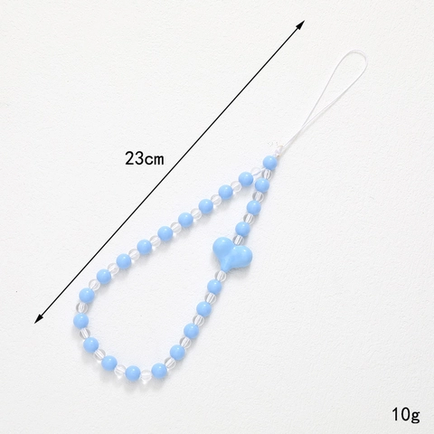 Handgefertigte Süße Herz Perlen Handykette Bunte Harz Perlen Handy Strap Anti-Verlust Charm Für Damen Zubehör