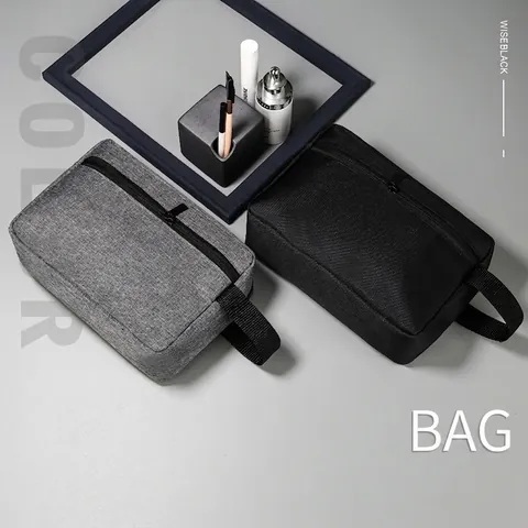 Travel Toiletry Bag Waterproof Oxford Fabric Makeup Organizer Case With Portable Handle For Cosmetics And Accessories