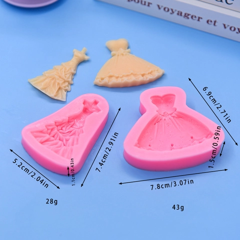 Hochzeitskleid Silikonformen Zum Backen Tortendekoration Schokolade Fondant DIY Handgemachte Seife Kerzenherstellung Elegant