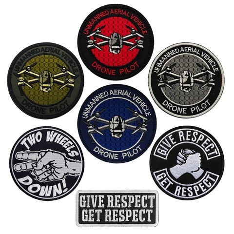 Écusson Brodé Morale Fixation Autoagrippante Badge Tactique Thème Pilote De Drone Pour Sacs À Dos Et Vestes Accessoire Décoratif