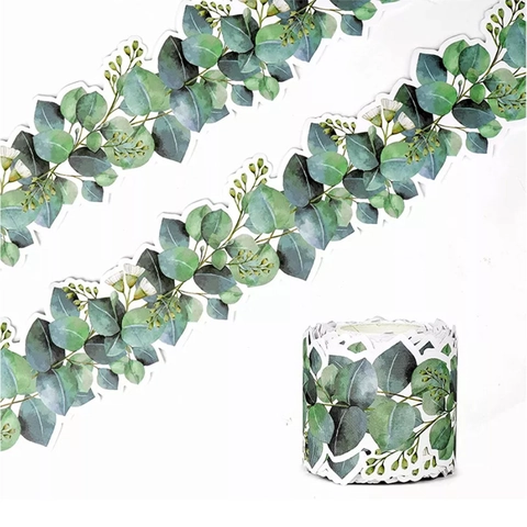 Eucalyptus Leaves Bulletin Board Border Stickers Scalloped Edge Trim For Classroom Office Blackboard Decoration Paper