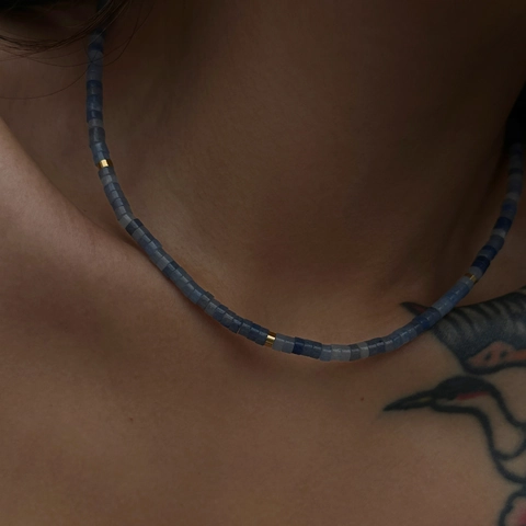 Collana Di Perline In Pietra Naturale Con Chiusura In Acciaio Inossidabile Placcato Oro 18k Gioielli Heishi Colorati Da Donna