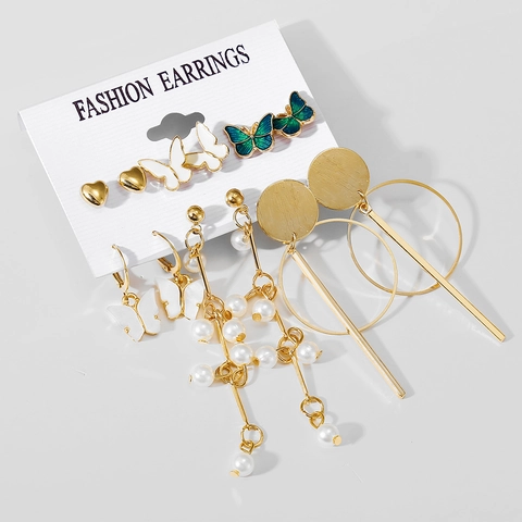 Earrings Studs And Hoops With Imitation Artificial Pearl Rhinestone Enamel Alloy Stainless Steel Earring Post French Retro Style For Women