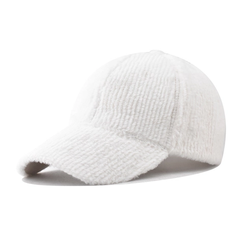 Cappello Da Baseball Invernale Pelliccia Sintetica Caldo Peluche Regolabile All'Aperto Tempo Libero Tinta Unita Donne Uomini