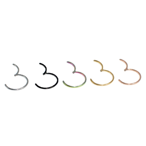 Hinged Segment Ring 316L Stainless Steel Seamless Nose Hoop Clicker Septum Piercing Ear Cartilage Helix Lip Jewelry