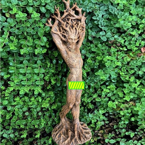 Estatua Diosa Bosque Escultura Espíritu Árbol Resina Estilo Madera Antigua Figurilla Ent Decoración Jardín Hogar Ornamento