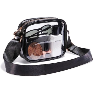 Borsa a Tracolla da Donna in PVC Trasparente Piccola Borsa a Spalla Impermeabile Con Cinturino Regolabile per Sport Quotidiano