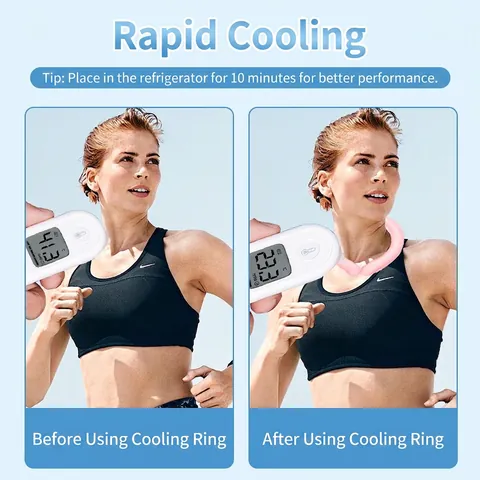 Cooling Neck Ring PCM Phase Change Material TPU Reusable Physical Cool Ring Summer Outdoor Sports Heatstroke Relief