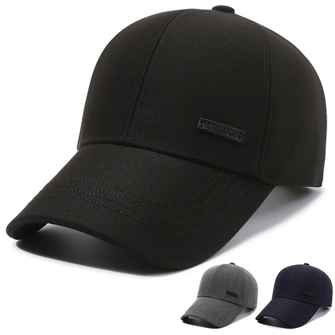 Gorra De Béisbol Hombre Algodón Sarga Protección Solar Deporte Al Aire Libre Clásica Ajustable Color Sólido