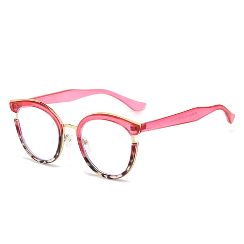 Cat Eye Eyeglasses Frame Retro TR90 Metal Anti Blue Light Clear Lens Fashion Optical Glasses For Women