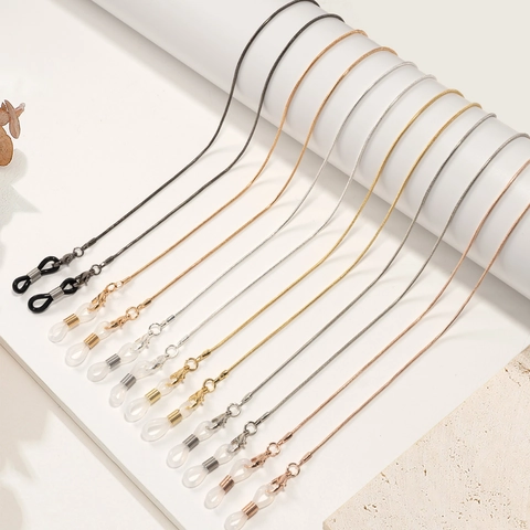 Catena Per Occhiali In Metallo Serpente Cordino Occhiali Da Sole Antiscivolo Supporto Maschera Accessorio Minimalista Donna Uomo