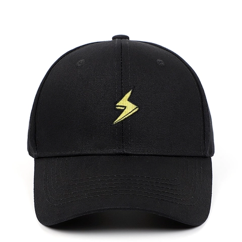 Cappello Da Baseball Ricamo Fulmine Cotone Regolabile Protezione Solare Cappello Sport Casual Per Uomini Donne