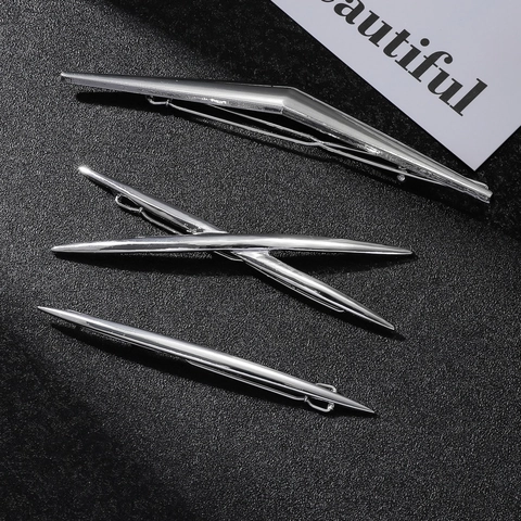 Fermagli Per Capelli Geometrici In Lega Minimalista Forma V Croce Lineare Oro Argento Forcine In Metallo Per Donne Accessori