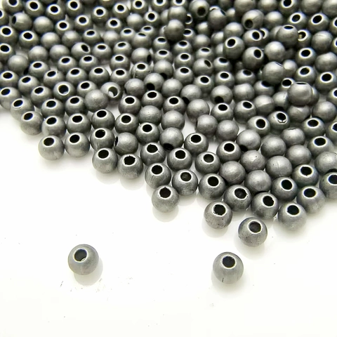 Vintage Round Alloy Loose Beads Antique Silver Solid Spacer Beads For DIY Jewelry Making Handmade Craft Supplies